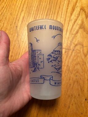 Whiteface Mountain Souvenir Frosted Glass Tumbler